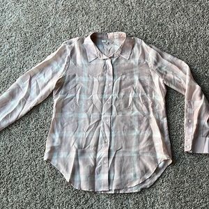 Madewell, Lightweight 100% silk blouse top, Broadway & Broome brand